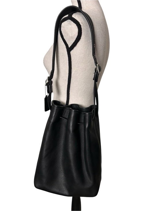 Coach Handbags - Vintage Coach 9085 Black Glove-Tanned Leather Duffle Sac Bucket Bag Costa Rica